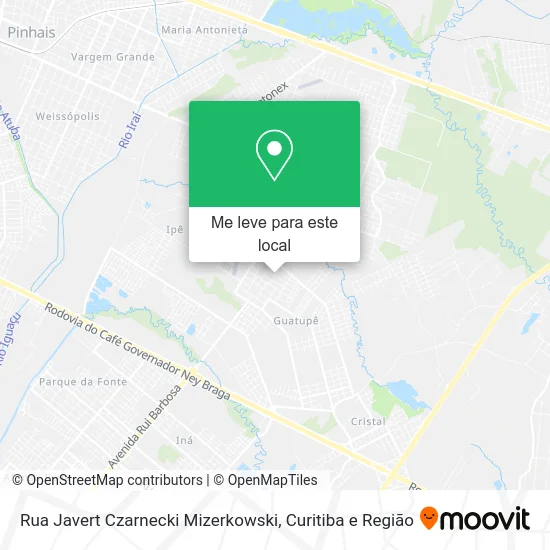 Rua Javert Czarnecki Mizerkowski mapa