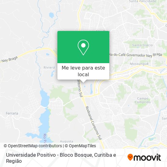 Universidade Positivo - Bloco Bosque mapa