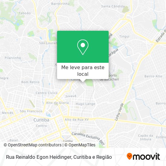 Rua Reinaldo Egon Heidinger mapa