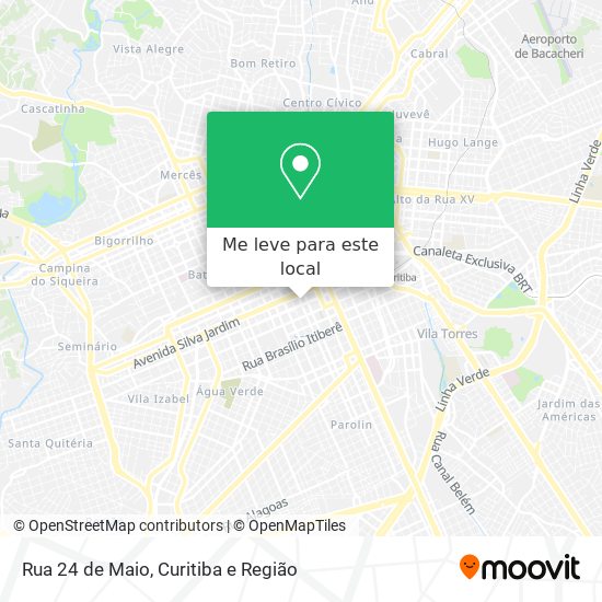 Rua 24 de Maio mapa