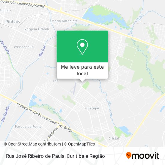 Rua José Ribeiro de Paula mapa