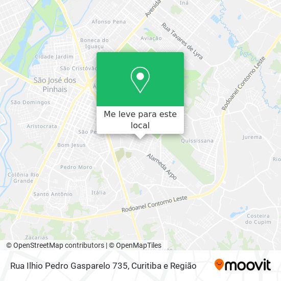 Rua Ilhio Pedro Gasparelo 735 mapa