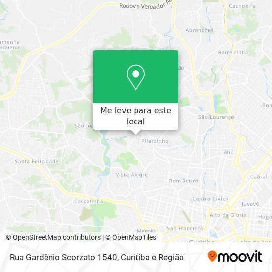 Rua Gardênio Scorzato 1540 mapa
