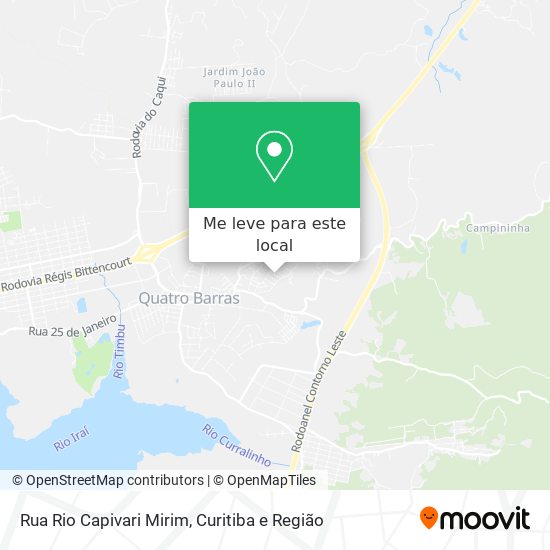 Rua Rio Capivari Mirim mapa