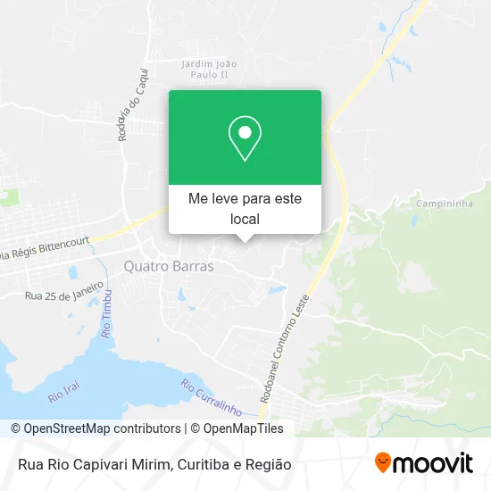Rua Rio Capivari Mirim mapa