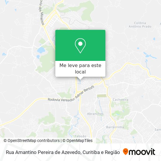 Rua Amantino Pereira de Azevedo mapa