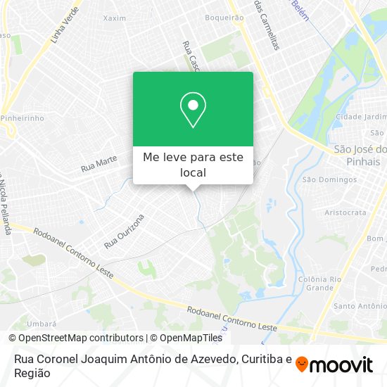 Rua Coronel Joaquim Antônio de Azevedo mapa