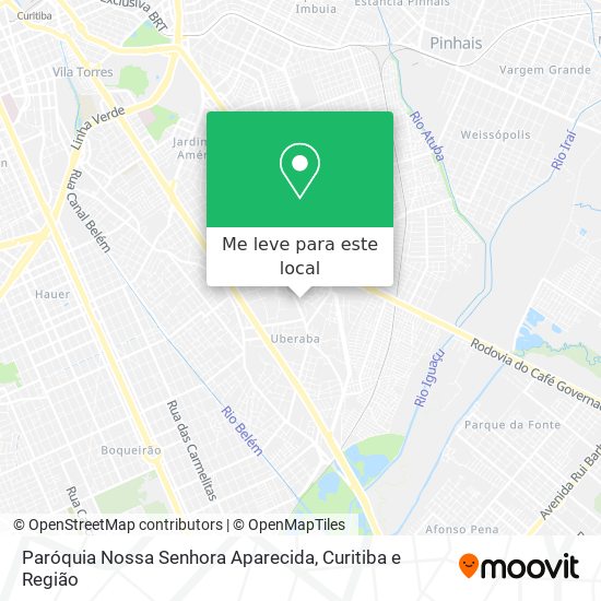 Paróquia Nossa Senhora Aparecida mapa
