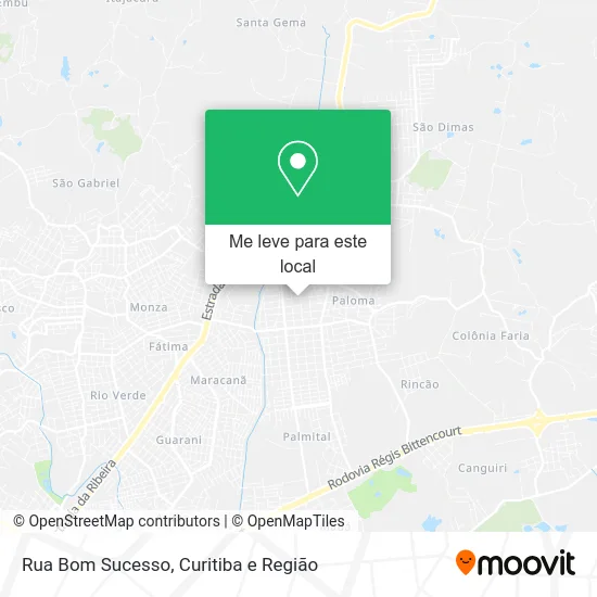 Rua Bom Sucesso mapa
