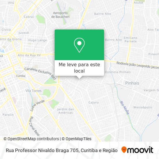 Rua Professor Nivaldo Braga 705 mapa