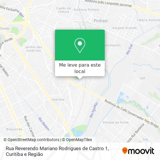 Rua Reverendo Mariano Rodrigues de Castro 1 mapa