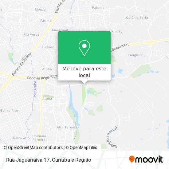 Rua Jaguariaíva 17 mapa