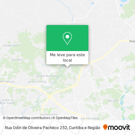 Rua Odin de Oliveira Pachêco 252 mapa