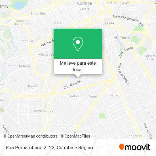 Rua Pernambuco 2122 mapa