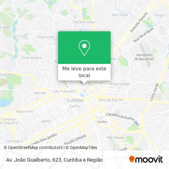 Av. João Gualberto, 623 mapa