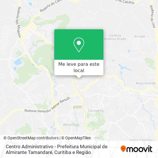 Centro Administrativo - Prefeitura Municipal de Almirante Tamandaré mapa