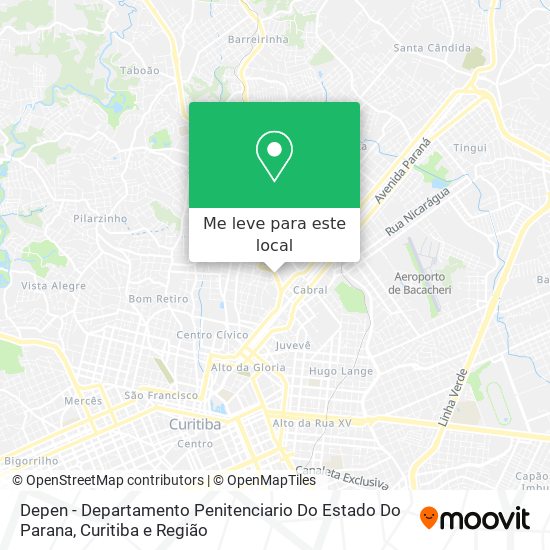 Depen - Departamento Penitenciario Do Estado Do Parana mapa