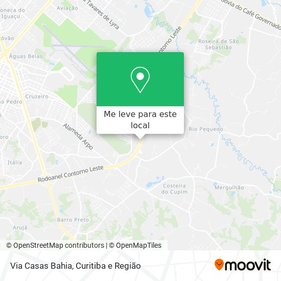 Via Casas Bahia mapa