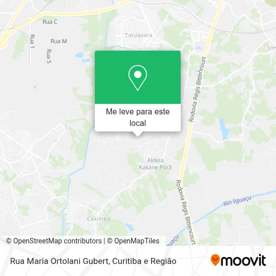 Rua Maria Ortolani Gubert mapa