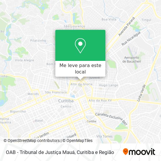 OAB - Tribunal de Justiça Mauá mapa