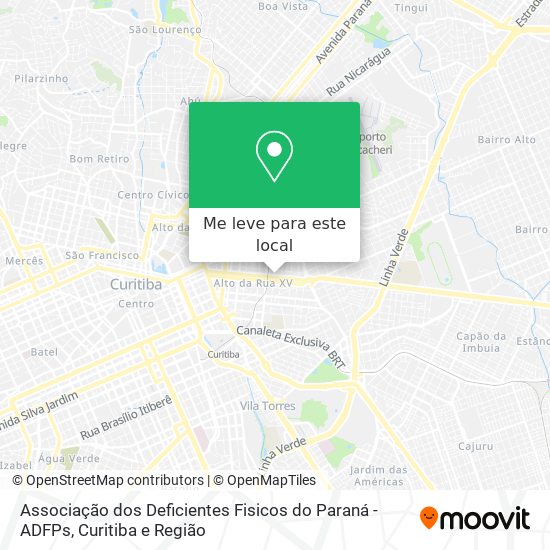 Associação dos Deficientes Fisicos do Paraná - ADFPs mapa