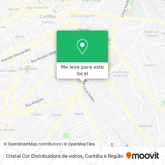 Cristal Cor Distribuidora de vidros mapa