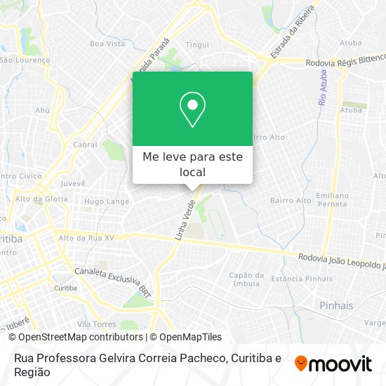 Rua Professora Gelvira Correia Pacheco mapa