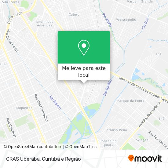 CRAS Uberaba mapa