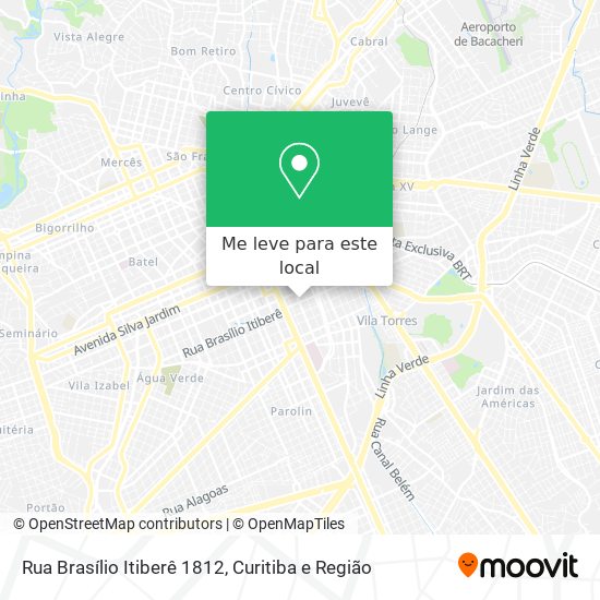 Rua Brasílio Itiberê 1812 mapa