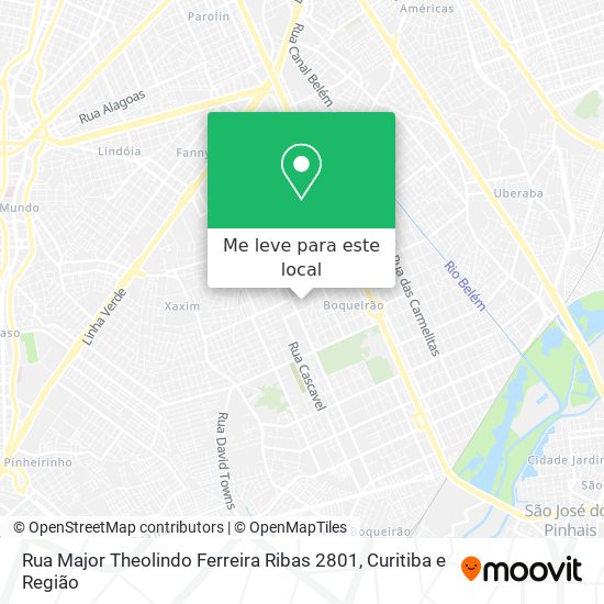 Rua Major Theolindo Ferreira Ribas 2801 mapa