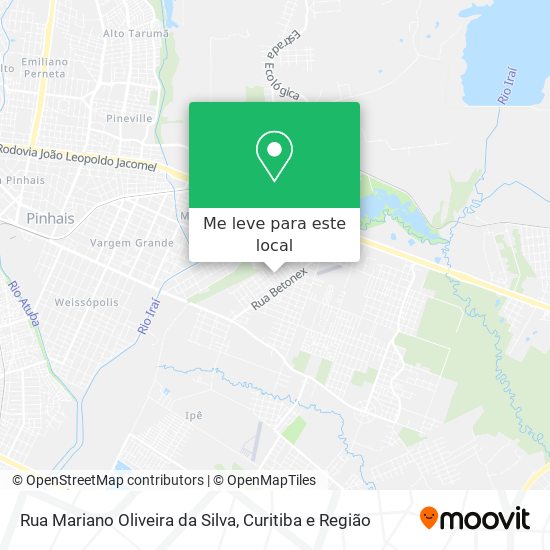 Rua Mariano Oliveira da Silva mapa