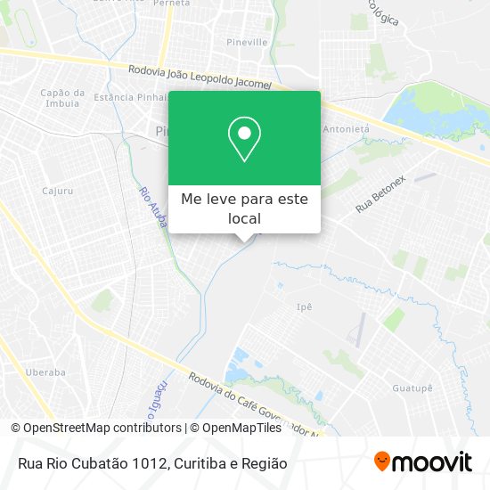 Rua Rio Cubatão 1012 mapa