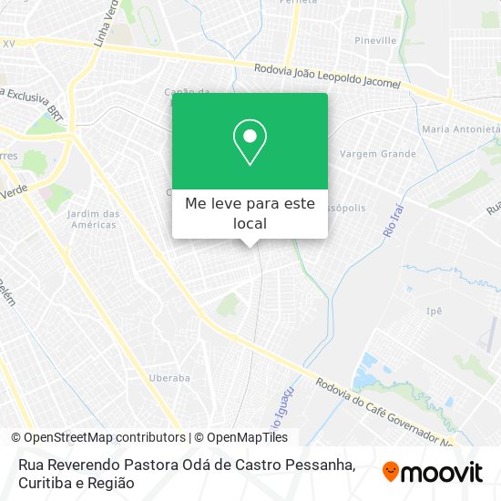 Rua Reverendo Pastora Odá de Castro Pessanha mapa