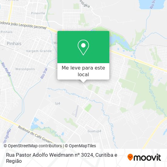 Rua Pastor Adolfo Weidmann nº 3024 mapa