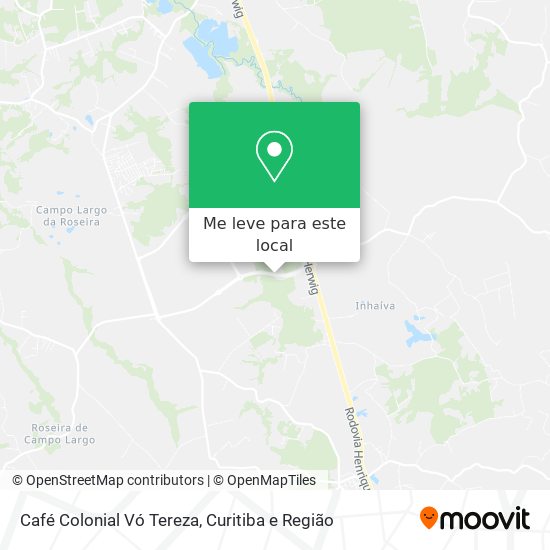 Café Colonial Vó Tereza mapa