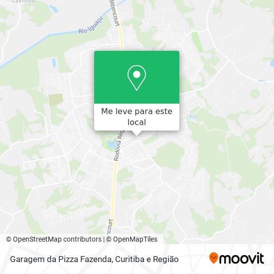Garagem da Pizza Fazenda mapa