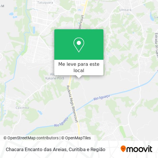 Chacara Encanto das Areias mapa