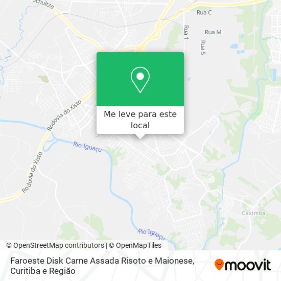 Faroeste Disk Carne Assada Risoto e Maionese mapa