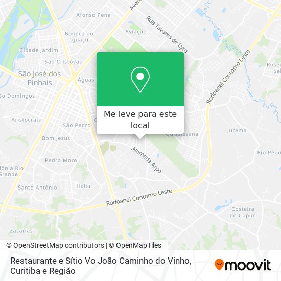 Restaurante e Sítio Vo João Caminho do Vinho mapa