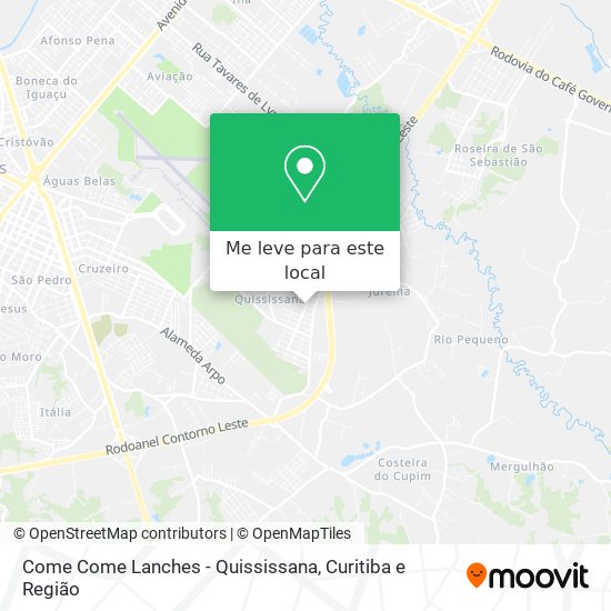 Come Come Lanches - Quississana mapa
