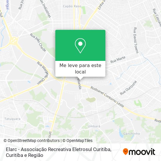 Elarc - Associação Recreativa Eletrosul Curitiba mapa