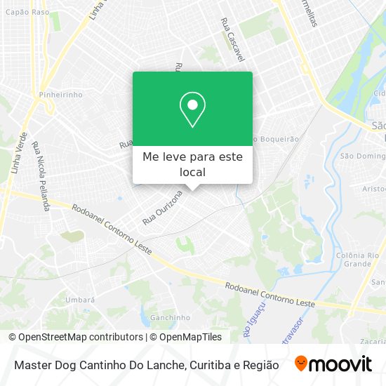 Master Dog Cantinho Do Lanche mapa