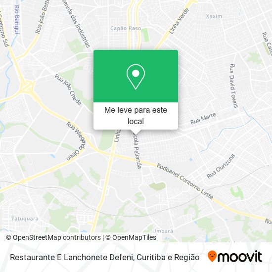 Restaurante E Lanchonete Defeni mapa