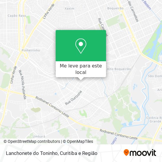 Lanchonete do Toninho mapa