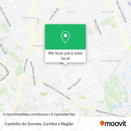 Cantinho do Sorvete mapa