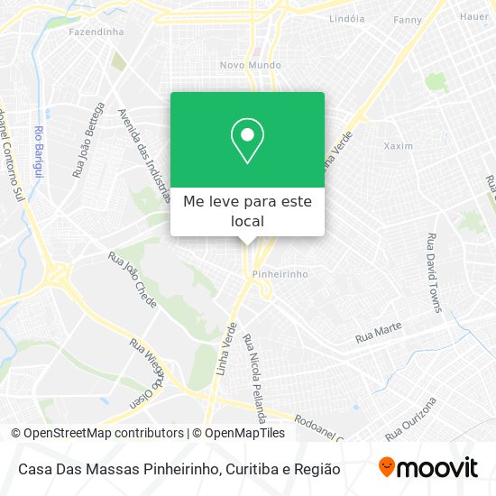 Casa Das Massas Pinheirinho mapa