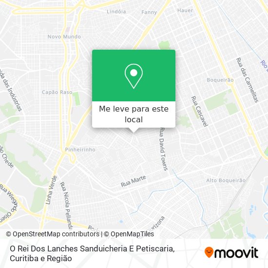 O Rei Dos Lanches Sanduicheria E Petiscaria mapa