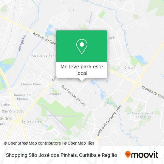 Shopping São José dos Pinhais mapa