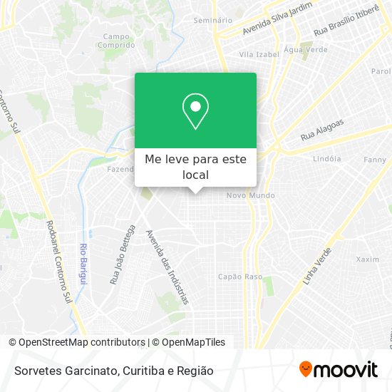 Sorvetes Garcinato mapa