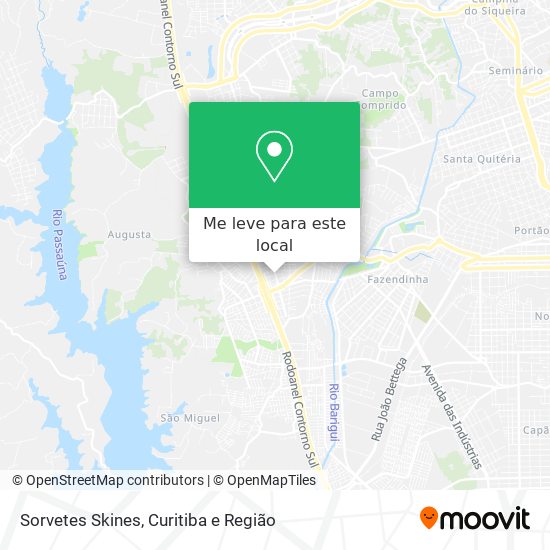 Sorvetes Skines mapa